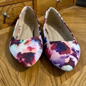 Floral flats size 10